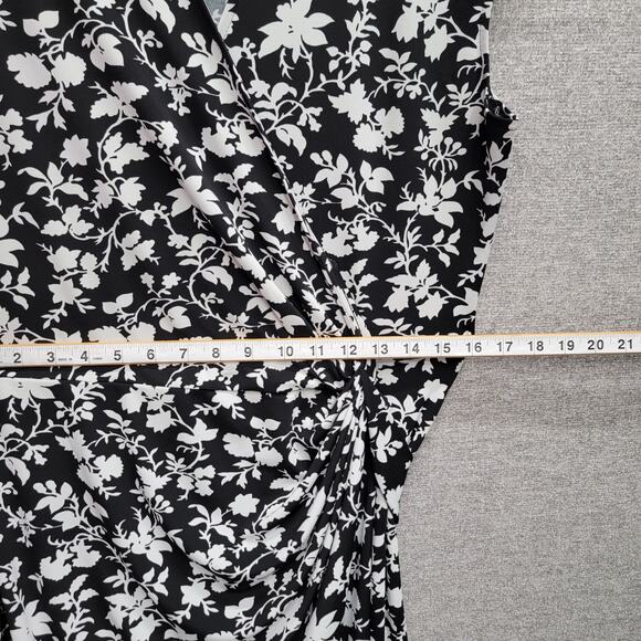 LARK & RO WRAP DRESS WITH FLORAL PRINT, SIZE L - Picture 6 of 7